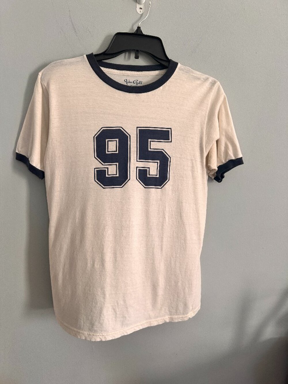 John Galt 95 Graphic Ringer Tee 100% Cotton Made in Italy